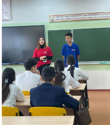 МИТУ университеті колледжінің  өкілдері келіп кәсіптік бағдар беру жұмыстарын жүргізді.