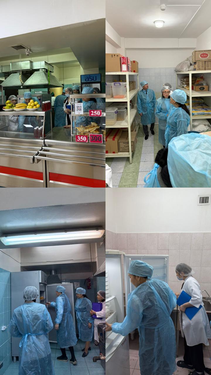 Алматы қаласы, Алатау ауданы, №180 жалпы білім беретін мектептің асханасына тамақтану сапасын бақылау  жүргізді.